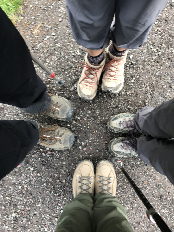 Our trusty hiking boots.