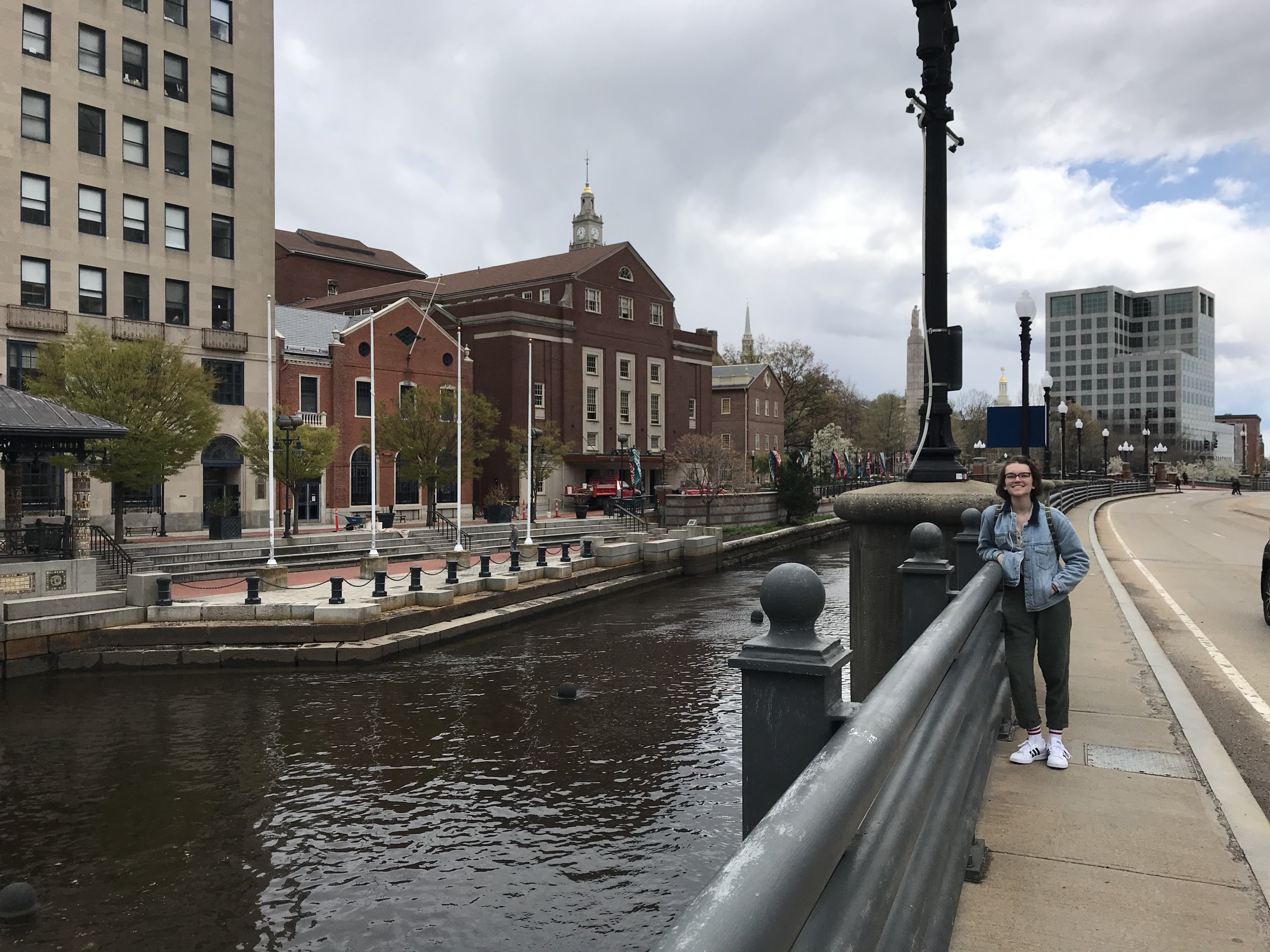 The Providence River runs right through the center of the city.