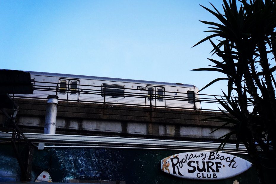 The A Train above Rockaway Beach Surf Club