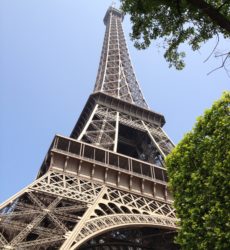 View of eiffel tower from below